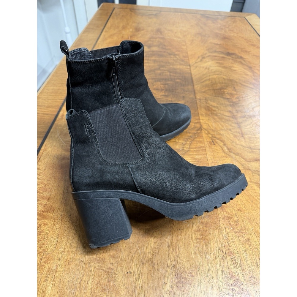 Vagabond Grace Platform Ankle Boots Women's 9 Black Nubuck Leather Chunky